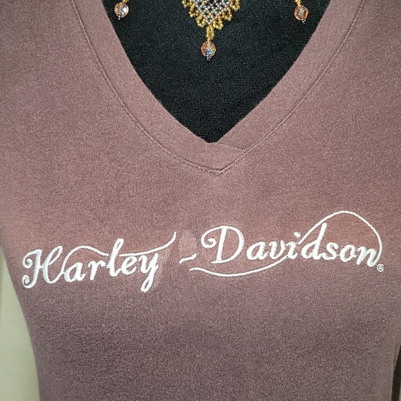 Harley-Davidson Pink Fitted Long Sleeve T-Shirt - Picture 3 of 5